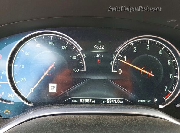 WBA7F2C52GG416615 2016 BMW 7 SERIES Black Вид щитка приладів
