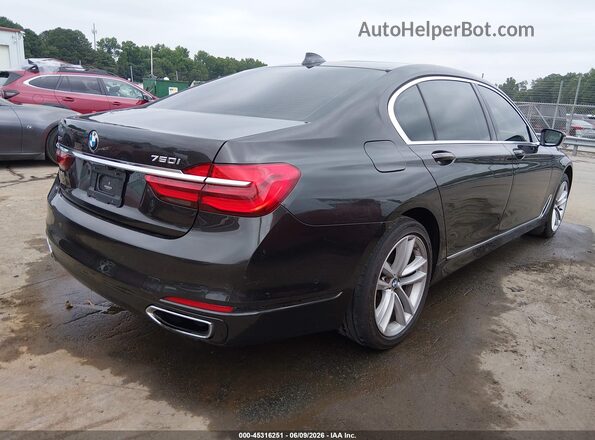 WBA7F2C54GG417989 2016 BMW 7 SERIES Gray Trasero derecho