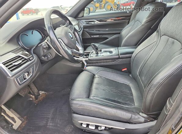 WBA7F2C56GGE12389 2016 BMW 7 SERIES Black წინა სალონის ხედი