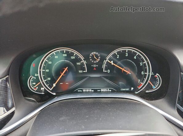 WBA7F2C56GGE12389 2016 BMW 7 SERIES Black ხელსაწყოთა პანელის ხედი