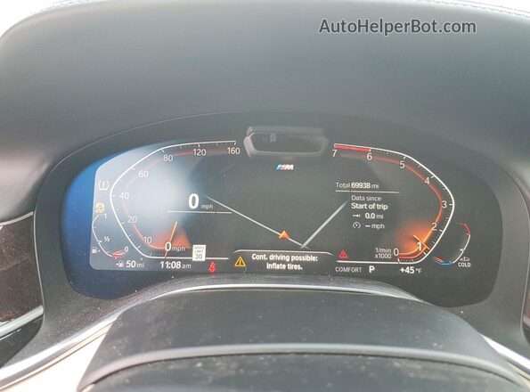 WBA7U2C08LGJ59237 2020 BMW OTHER White Instrument cluster view