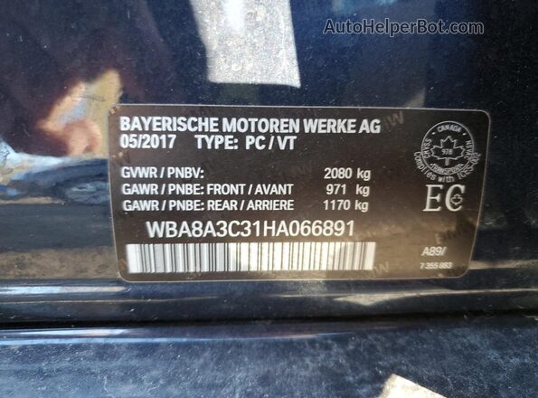 WBA8A3C31HA066891 2017 BMW 7 SERIES Black 