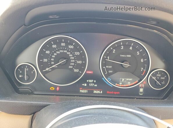 WBA8A9C56GK618317 2016 BMW 3 SERIES Синий Вид щитка приборов