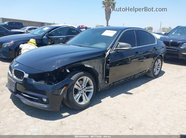 WBA8B9C51JK676792 2018 BMW 3 SERIES Black წინა მარცხენა ხედი სამი მეოთხედიდან