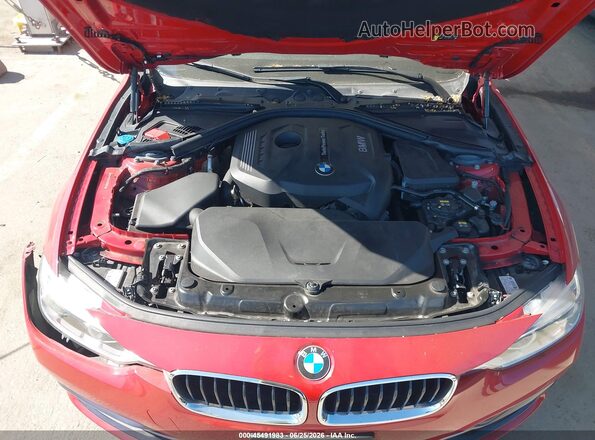 WBA8B9C54JK676933 2018 BMW 3 SERIES Red Widok z tyłu