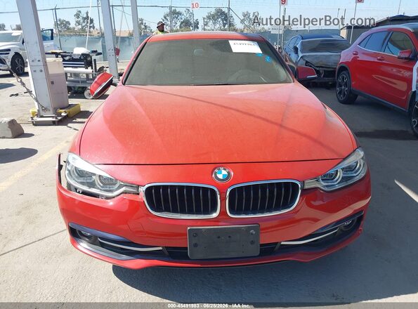 WBA8B9C54JK676933 2018 BMW 3 SERIES Red Widok zestawu wskaźników