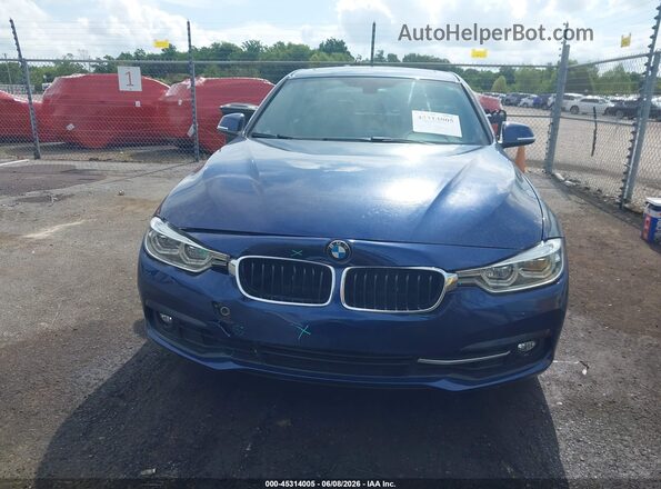 WBA8B9C57JEE81720 2018 BMW 3 SERIES Blue Instrument cluster view