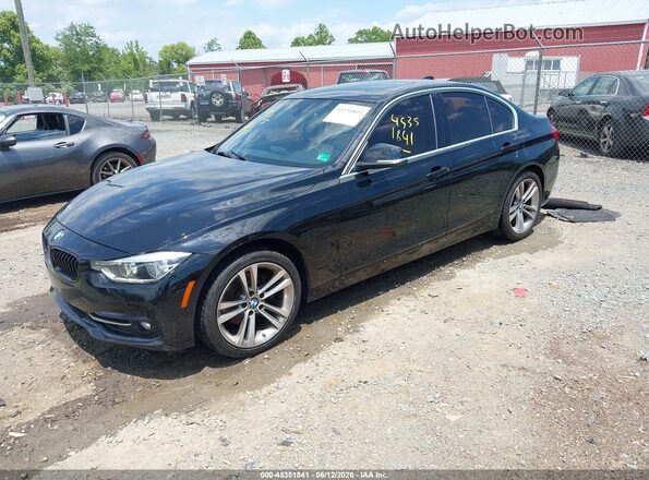 WBA8B9G59HNU48669 2017 BMW 3 SERIES Black Առջևի ձախ երեք քառորդ տեսարան