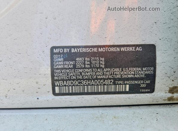 WBA8D9C36HA005482 2017 BMW 7 SERIES White 