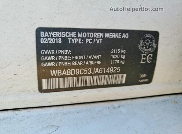 WBA8D9C53JA614925 2018 BMW 7 SERIES White 