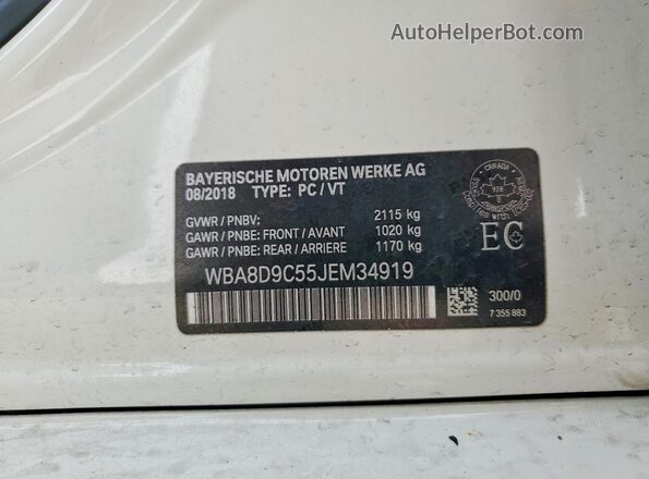 WBA8D9C55JEM34919 2018 BMW OTHER White 