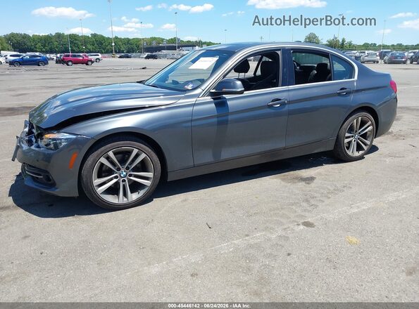 WBA8D9C56JA615423 2018 BMW 3 SERIES Gray წინა მარცხენა ხედი სამი მეოთხედიდან