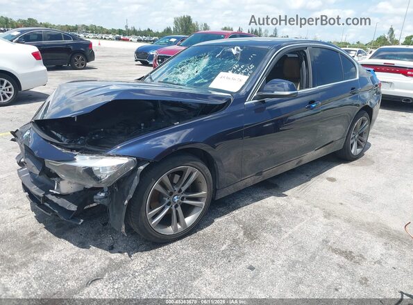 WBA8D9G52HNU59765 2017 BMW 3 SERIES Blue Vista tres cuartos delantera izquierda