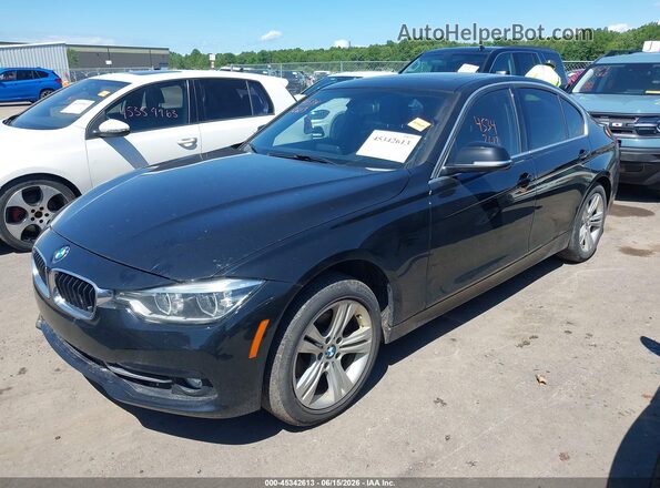 WBA8D9G56JNU68670 2018 BMW 3 SERIES Black წინა მარცხენა ხედი სამი მეოთხედიდან