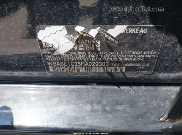 WBA8E1C35HA029383 2017 BMW OTHER Black 