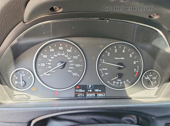 WBA8E1G53GNT36165 2016 BMW 3 SERIES Black Widok zestawu wskaźników