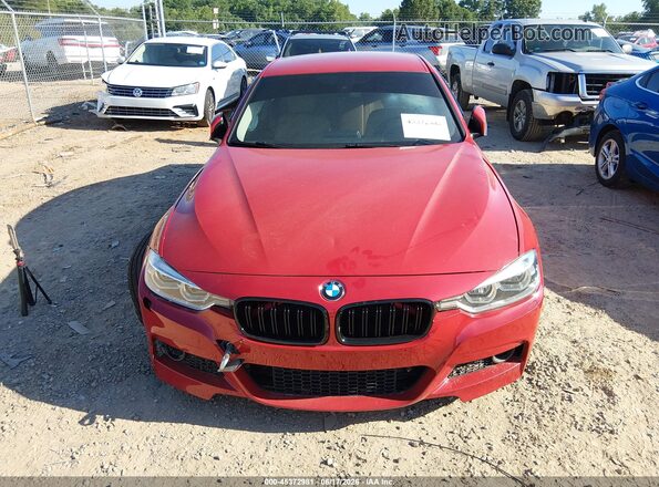 WBA8E1G53JNU92651 2018 BMW 3 SERIES Red ხელსაწყოთა პანელის ხედი
