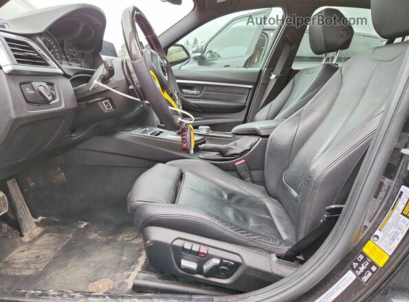 WBA8E3C50GK503066 2016 BMW 3 SERIES Black Widok wnętrza z przodu