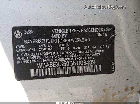 WBA8E3G59GNU03489 2016 BMW 7 SERIES White 