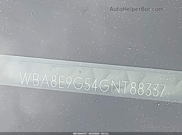 WBA8E9G54GNT88337 2016 BMW 3 SERIES White 