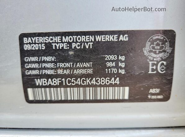 WBA8F1C54GK438644 2016 BMW 7 SERIES Silver 