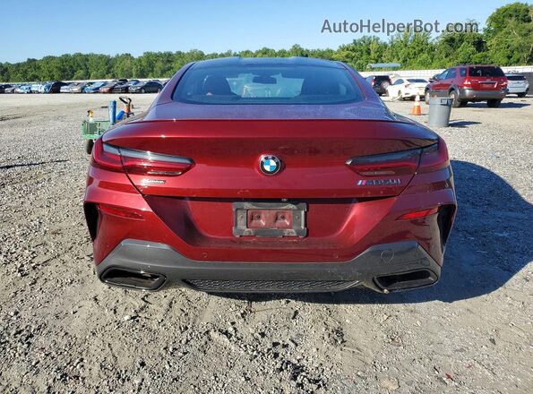 WBABC4C04LCD19682 2020 BMW M8 Burgundy Widok z tyłu