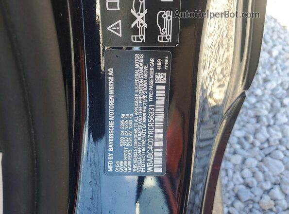 WBABC4C07RCR56331 2024 BMW M8 Blue VIN sticker view