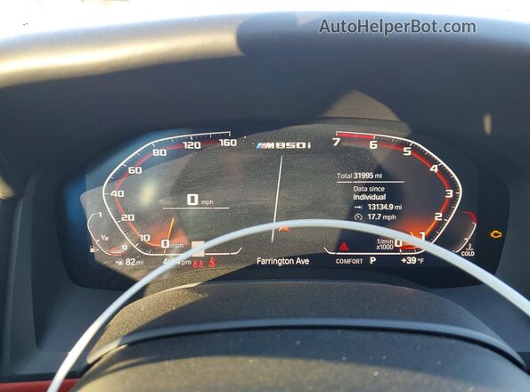 WBABC4C53KBU95927 2019 BMW M8 Gray Սարքավորումների վահանակի տեսք