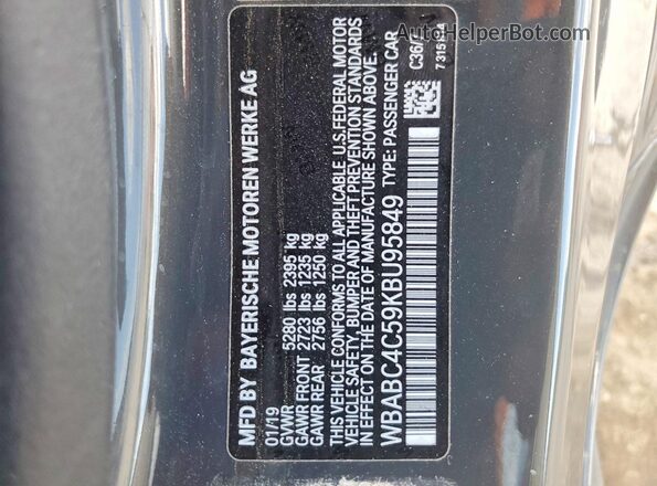 WBABC4C59KBU95849 2019 BMW M8 Gray Engine compartment view