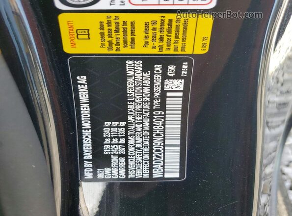 WBADZ2C09NCH84019 2022 BMW 7 SERIES Черный Вид подкапотного пространства