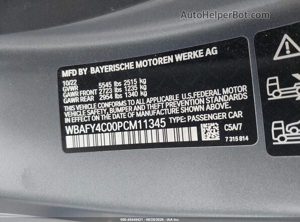 WBAFY4C00PCM11345 2023 BMW M8 Gray Widok komory silnika