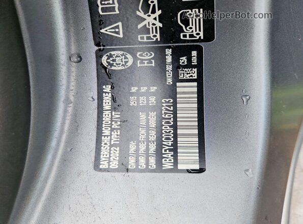 WBAFY4C03PCL67213 2023 BMW M8 Gray 