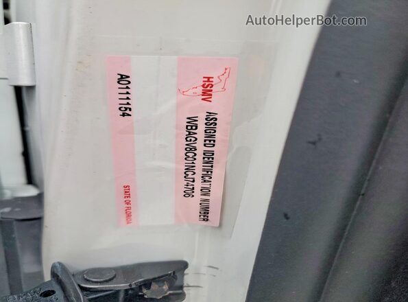 WBAGV8C01NCJ74706 2022 BMW M8 White Engine compartment view