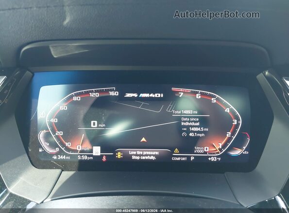 WBAHF9C03SWY46783 2025 BMW Z4 Black Widok tylnych siedzeń