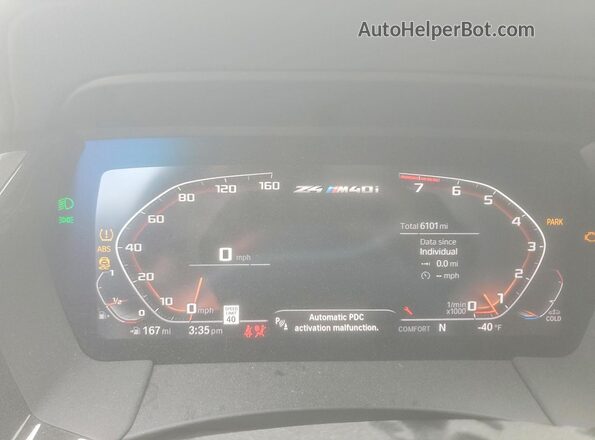 WBAHF9C05SWY43478 2025 BMW Z4 Green Вид щитка приладів