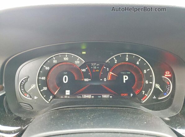 WBAJA5C37HG896494 2017 BMW 5 SERIES Gray Widok zestawu wskaźników