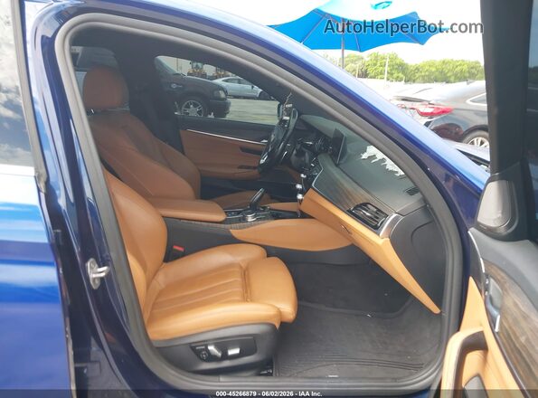 WBAJA5C50KWW05638 2019 BMW 5 SERIES Blue წინა სალონის ხედი