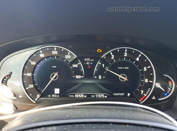 WBAJA5C51KWW07706 2019 BMW 5 SERIES Black Սարքավորումների վահանակի տեսք