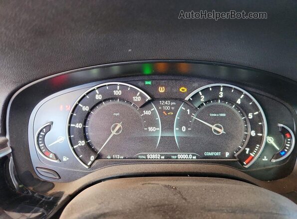 WBAJA5C58JWA35633 2018 BMW 5 SERIES Black Instrument cluster view