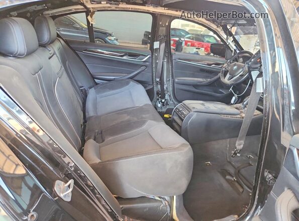 WBAJA5C58JWA35633 2018 BMW 5 SERIES Black Rear seats view