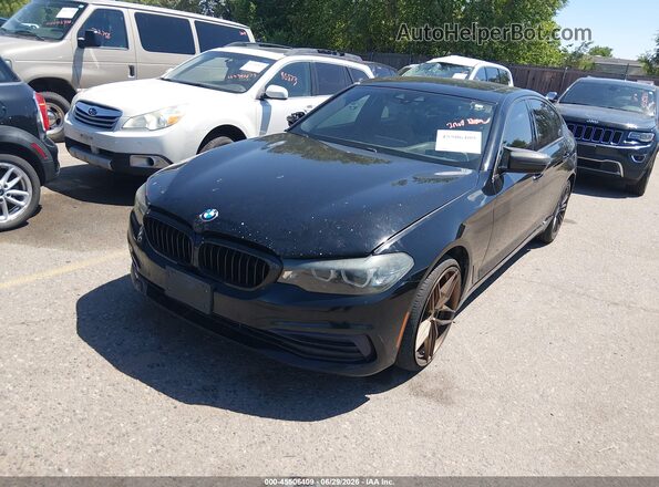 WBAJA5C59KBX87976 2019 BMW 5 SERIES Black წინა მარცხენა ხედი სამი მეოთხედიდან