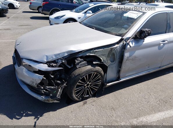 WBAJA5C59KWW11258 2019 BMW 5 SERIES Silver Вид спереду