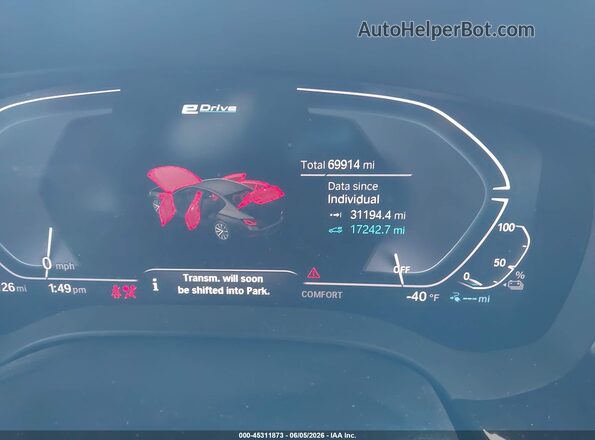 WBAJA9C06LCE26022 2020 BMW 5 SERIES Gray Вид задніх сидінь