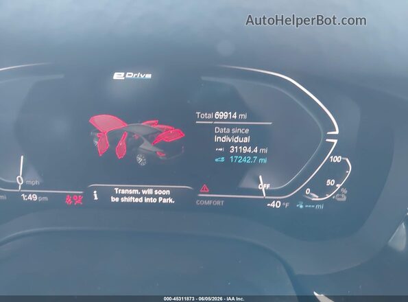 WBAJA9C06LCE26022 2020 BMW 5 SERIES Gray Панорамний вид салону 360°