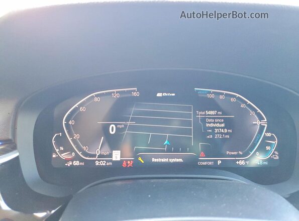 WBAJA9C07LCE13179 2020 BMW 5 SERIES Черный Вид щитка приборов