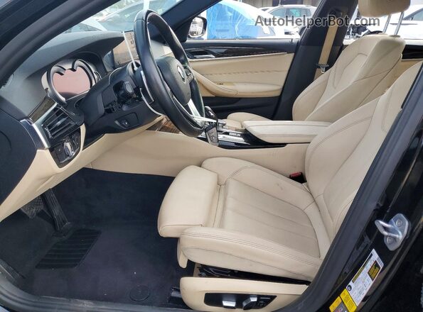 WBAJA9C56JB034377 2018 BMW 5 SERIES Black Widok wnętrza z przodu