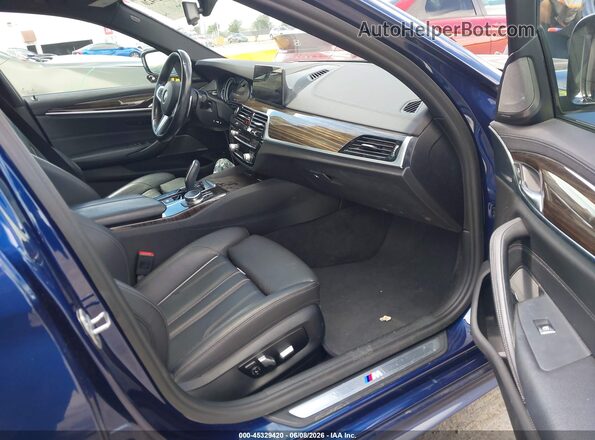 WBAJA9C57JB034405 2018 BMW 5 SERIES Dark Blue Widok wnętrza z przodu