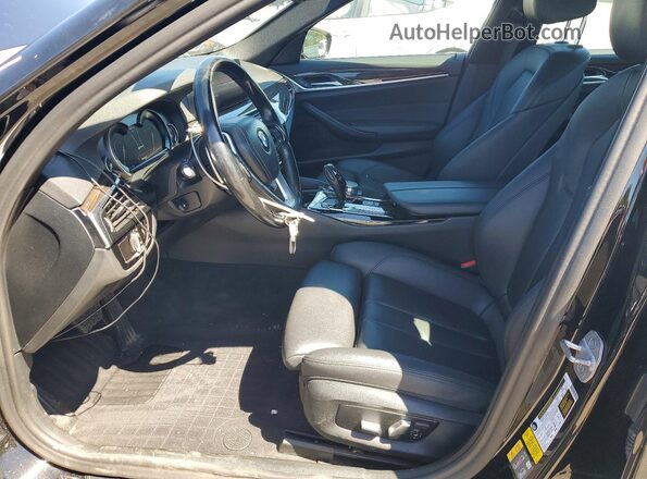 WBAJA9C58KB388466 2019 BMW 5 SERIES Black წინა სალონის ხედი