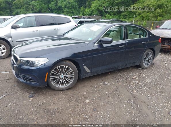 WBAJB1C55JB085206 2018 BMW 5 SERIES Blue Przód lewy
