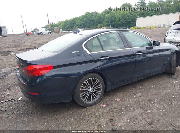 WBAJB1C55JB085206 2018 BMW 5 SERIES Blue Tył prawy